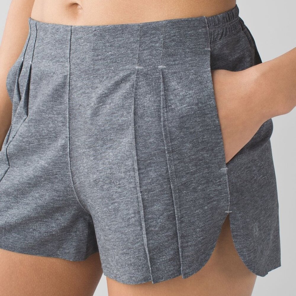 lululemon athletica Gray Pleated Athletic Shorts